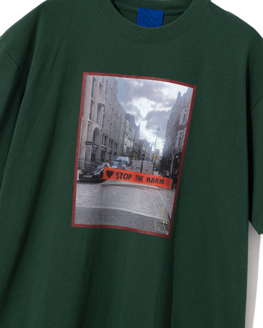 STOP THE HARM T-shirt <forest green>