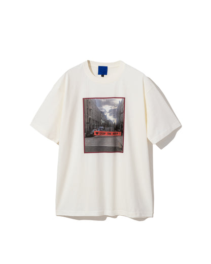 STOP THE HARM T-shirt <white>