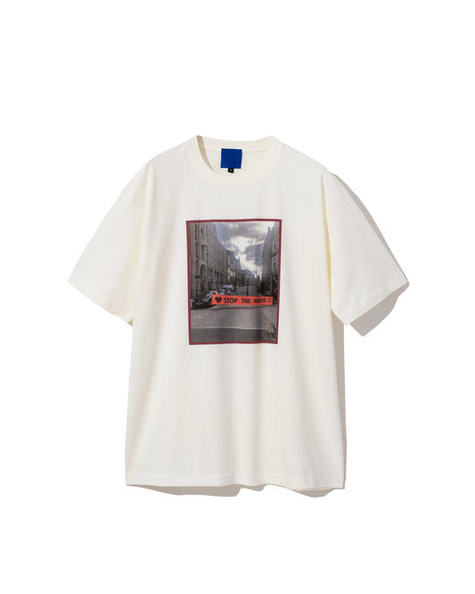 STOP THE HARM T-shirt <white>