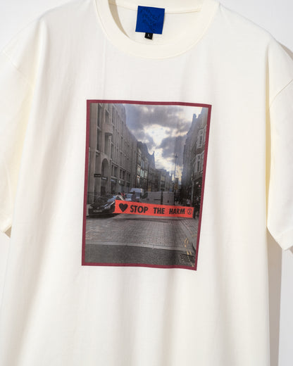 STOP THE HARM T-shirt <white>