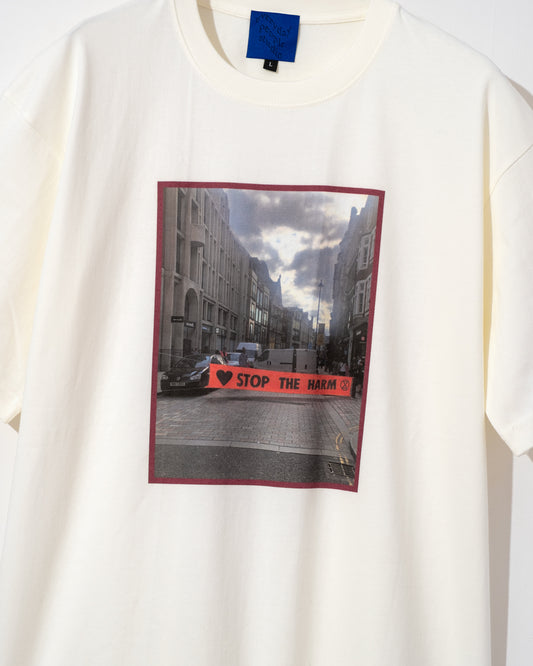 STOP THE HARM T-shirt <white>